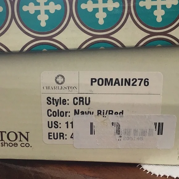 Charleston Red, White & Blue Espadrille Shoes Sz. 10 / 10.5 / 11 - Picture 5 of 5